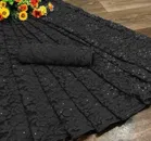 Net Solid Saree for Women 