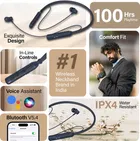 Aroma Nb124 Avenger Upto 100 Hours Playtime*,Enc, Voice Changer Fast Charging Neckband Bluetooth  