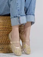 Shoetopia Gold Ballerinas 