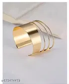 Golden cuff , korean cuff, korean bangle Gold-Plated Anti Tarnish Bangle-Style Cuff Bracelet For Women And Girls