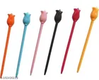 Plastic Hair Clips for Women (Multicolor, Pack of 12)