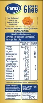 Paras Desi Ghee 900 ml 