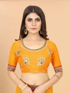 SVB Vichitra Silk Women Jacquard Saree With Un-Stitched Blouse 