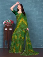 Georgette Bandhini Saree for Women 