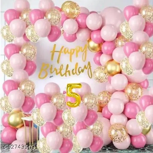 39 Pcs 5th Birthday Decoration kit, Multicolour, Set of 1