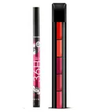 Lenon Makeup Accessory Beauty Eyeliner & 5 Step Creme Lipstick Red 