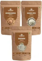 Vedaartha Ashwagandha, Shatavari and Kaunch Beej Powder, Pack of 3 