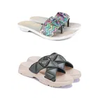 Combo of Sliders with Flats for Women 