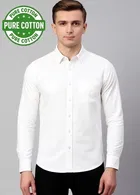 100% Cotton Full Sleeves Solid Shirt for Men 
