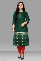 Chanderi Silk Printed Kurti for Women 