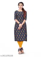Crepe Printed Kurti for Women 