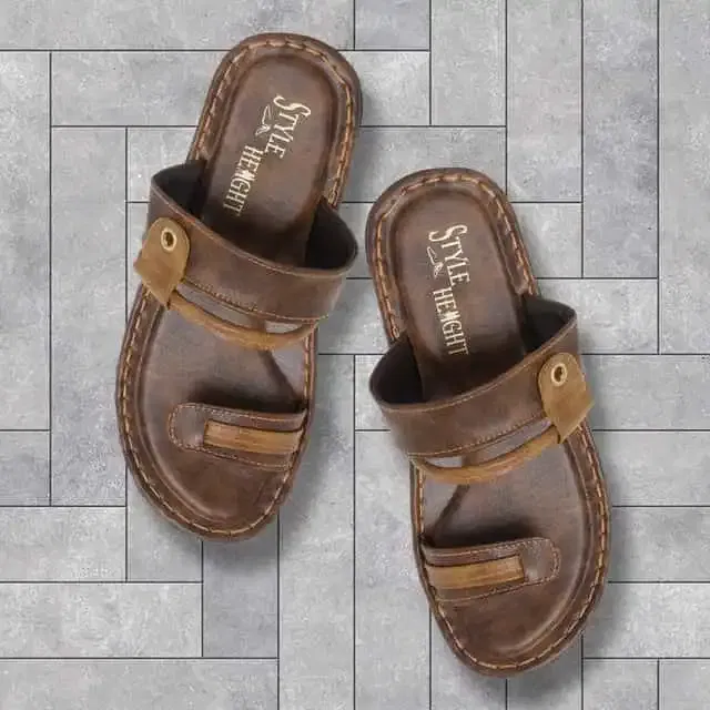 Style Height Synthetic Airmix Men's Slipper (Coffee, 6) (BM301)