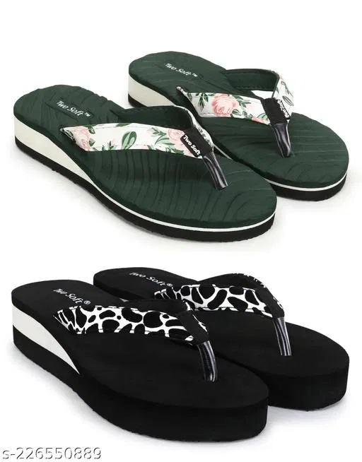EVA Flip-flops for Women (Multicolor, 4) Pack of 2