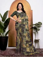 Georgette Printed Saree for Women 