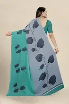 SVB जॉर्जेट साड़ी विद ब्लाउज फॉर विमेंस 