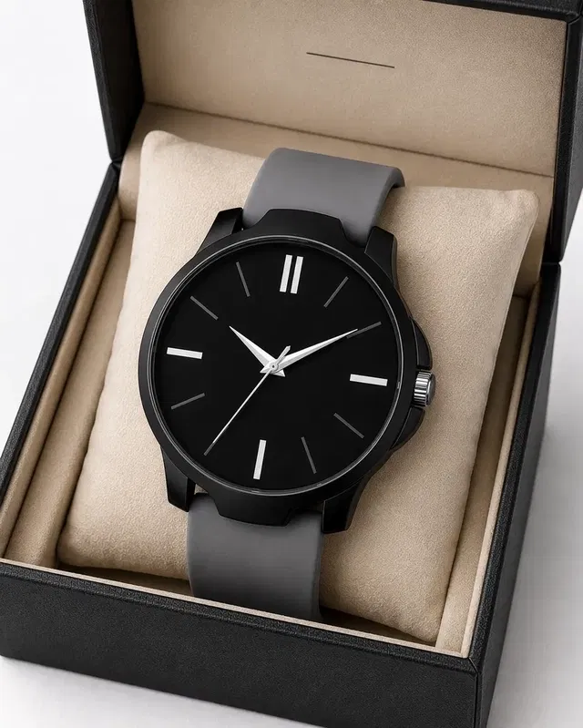 Analog watch for men (Grey & Black)