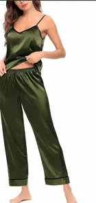 Satin Solid Night Suit for Women 