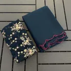 Silk Woven Design Saree for Women, Navy Blue 