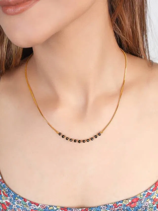 Designer and Stylish Fancy Gold Plated Mangalsutra for Women (Pack of 1)