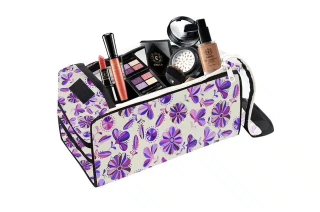 PVC Printed Makeup Storage Pouch (Multicolor)