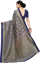 यशिका डिज़ाइनर विमेंस साड़ी आर्ट सिल्क विद अन्स्टिच ब्लाउज पीस 