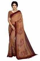 कनूड़ा फैंसी विमेंस जॉर्जेट फ्लावर प्रिंटेड साड़ी 