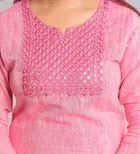 Khadi Cotton Embroidered Kurti for Women 