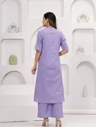 Cotton Solid Women's Kurta with Pant Set 