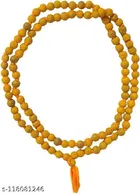 Haldi Mala Baglamukhi Mala Turmeric Rosary Wood Chain with Jaap Bag for Men 