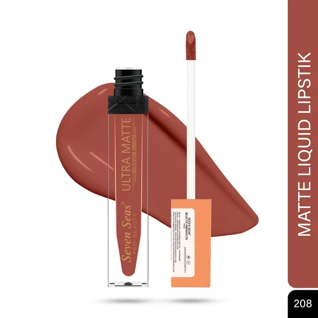 Seven Seas Liquid Lipstick for Women, Next to Nude (6ml)