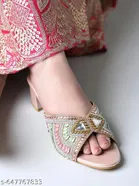 Shoetopia Heel Sandals Gold IND-8