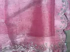 Georgette Applique Saree For Women, Pink