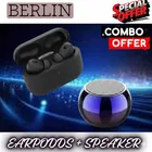 Wireless Bluetooth Speaker + Earbuds With Charging Case, 5.4 Bluetooth Version ,BLACK, 