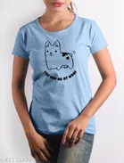 Cotton Round Neck Printed T-Shirt for Women 
