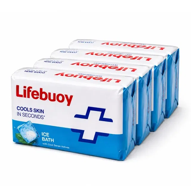 लाइफ़बॉय आइस बाथ सोप 4x65 g (4 का पैक)