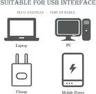 इम्यूटेबल 1W USB LED लाइट, वाइट [पैक ऑफ़ 4]