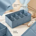 Wardrobe Clothes Organizer, Nonwoven Fabric Durable with 8 Grids partition 32*15*10cm