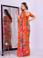 Georgette Printed Saree for Women 