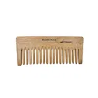 Majestique Wooden Wide Tooth Hair Comb for Womens and Mens 