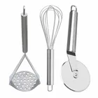 Oc9 स्टेनलेस स्टील एग व्हिस्क & पोटैटो मेशर फॉर किचन टूल सेट 