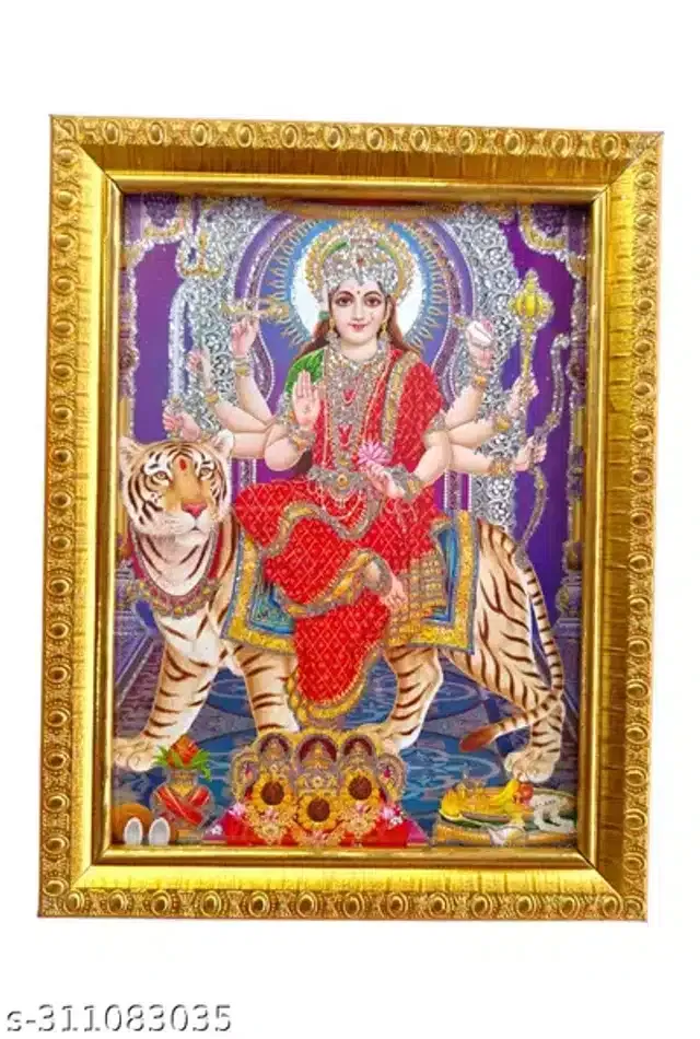 Lord Shiva Idol Wall Photo Frame (Multicolor, 5x7 Inches)