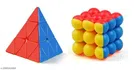 Plastic Rubik Cube (Multicolor, Pack of 2)