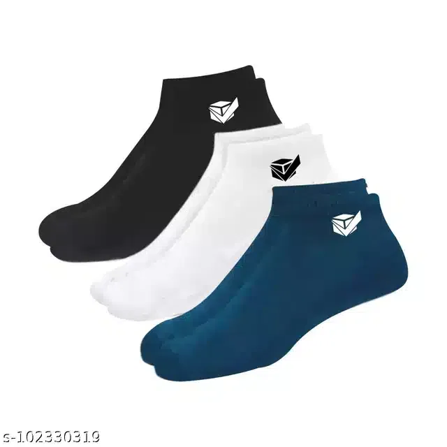 Solid Socks for Men & Women (Multicolor) (Set of 3)