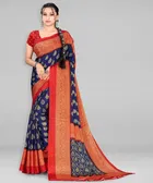 Cotton Blend Printed Saree for Women 