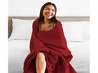 Combo Pack of 2 Solid Polar Fleece Blanket Red 