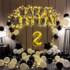 Gold & SIlver Theme 2nd Birthday Balloon Decoration Kit , Multicolor, Pack Of 69