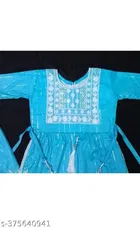 Cotton Blend Kurta Set for Girls 