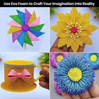 Oddy A4 Size Glitter Foam Sheets,10 pack and SAYA Scissor 