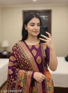 Bandhani Printed Jaipuri Designs Embroidered Top Bottom Duppata for Women 