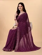 Silk Embroideried Saree for Women 